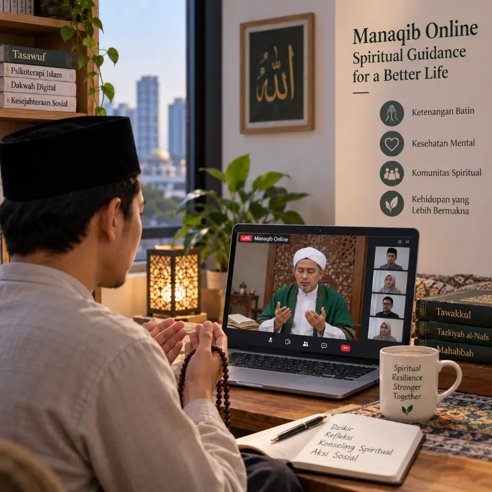 Transformation of Sufistic Da'wah and Islamic Psychotherapy Through Online Manaqib: A Qualitative Case Study on Tarekat Qadiriyah Naqsyabandiyah Community in Indonesia